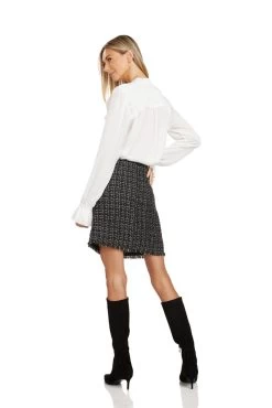 MAYA TUXEDO BLOUSE WINTER WHITE -Fashion children's clothing store 122 7