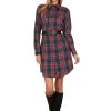 EVE BUTTON FRONT TARTAN SHIRT DRESS -Fashion children's clothing store 140 1