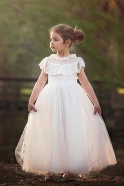 GIOVANNA GOWN WHITE -Fashion children's clothing store 29 ede617fc 3555 4408 8f98 8929d2c23405