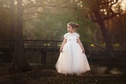 GIOVANNA GOWN WHITE -Fashion children's clothing store 361 2