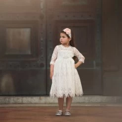 BELLA RAFAELA DRESS & BELT SET- ANTIQUE WHITE -Fashion children's clothing store 5 2768b6df 68a5 4863 812e 72aade89f2ba
