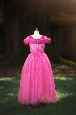 PINK PRINCESS GOWN FOR WOMEN -Fashion children's clothing store 62 3