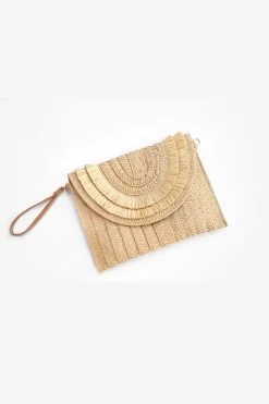 LEILANI WOVEN CLUTCH NATURAL