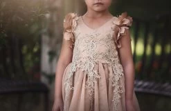 BIANCA DRESS GOLD -Fashion children's clothing store PPH6IMAGE2