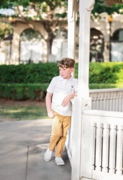 KINGSLEY POLO WHITE -Fashion children's clothing store TSC12fb 3