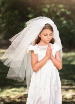 ADDISON DRESS WHITE -Fashion children's clothing store addisondressveil