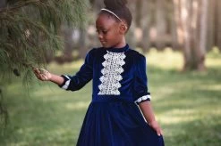 ROWAN DRESS NAVY -Fashion children's clothing store rowannavy2